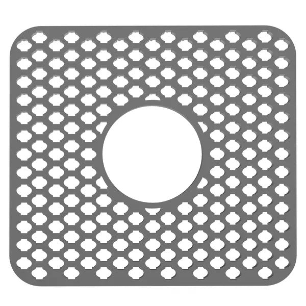 Silicone Sink Mat With Drain Hole Non Slip Protector Grid