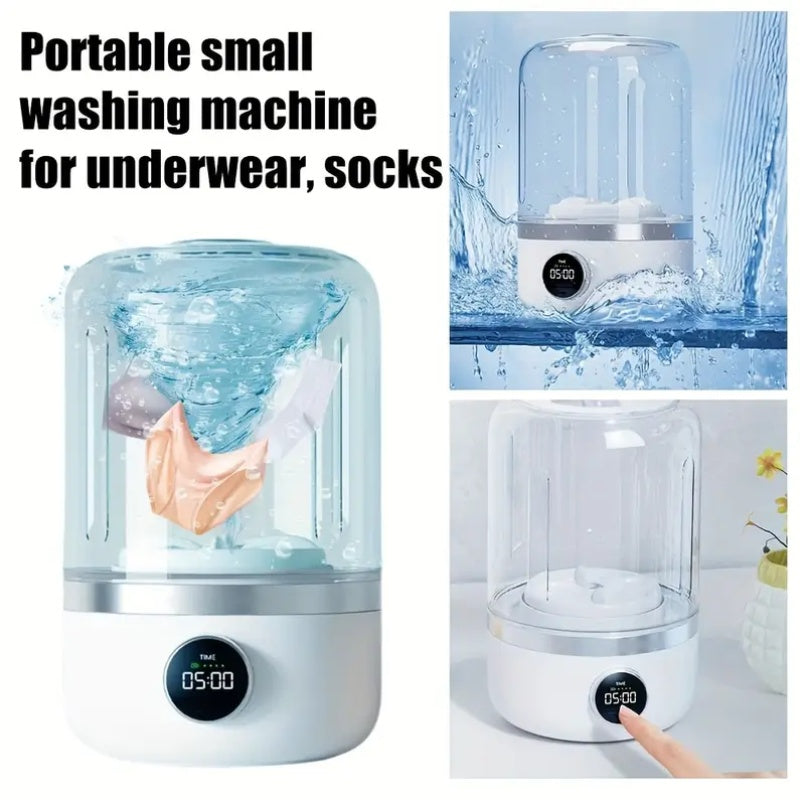 Portable Mini Washer USB Rechargeable Laundry Cup Compact