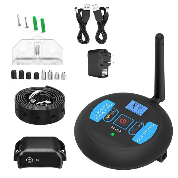 Wireless Electric Dog Fence System with Training Collar Control