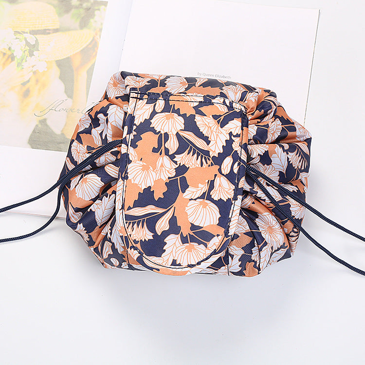 Animal Print Large Capacity Drawstring Cosmetic Storage Bag for Travel Use