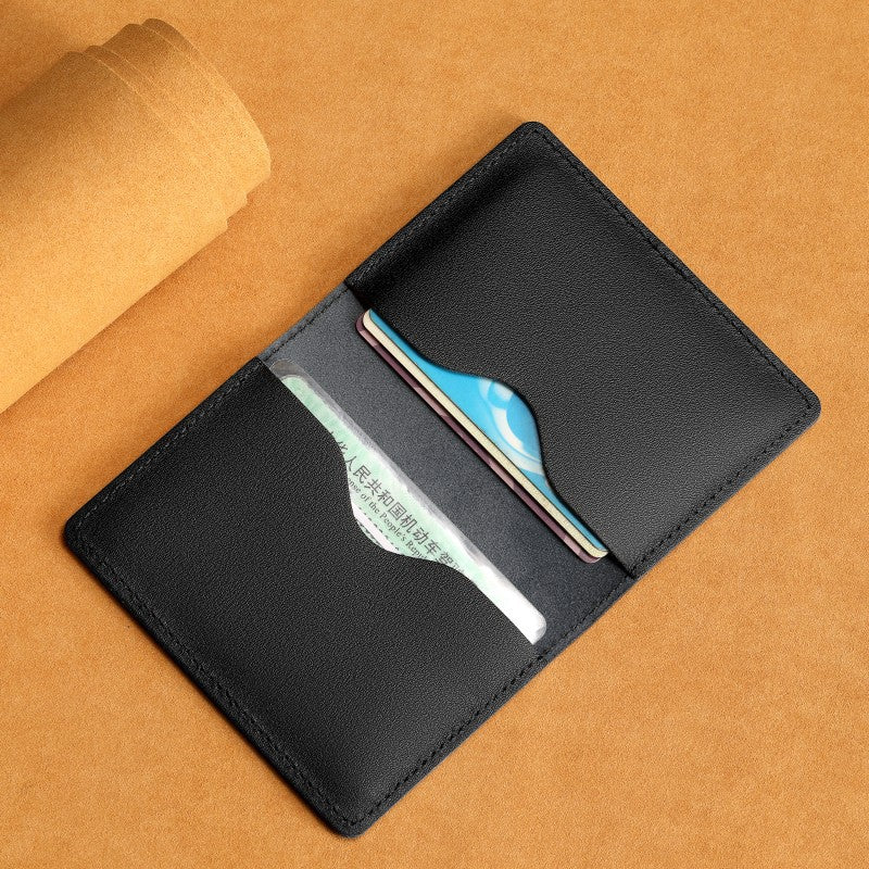 Ultra Thin Cowhide Card Holder for Men and Women Slim Minimal Wallet