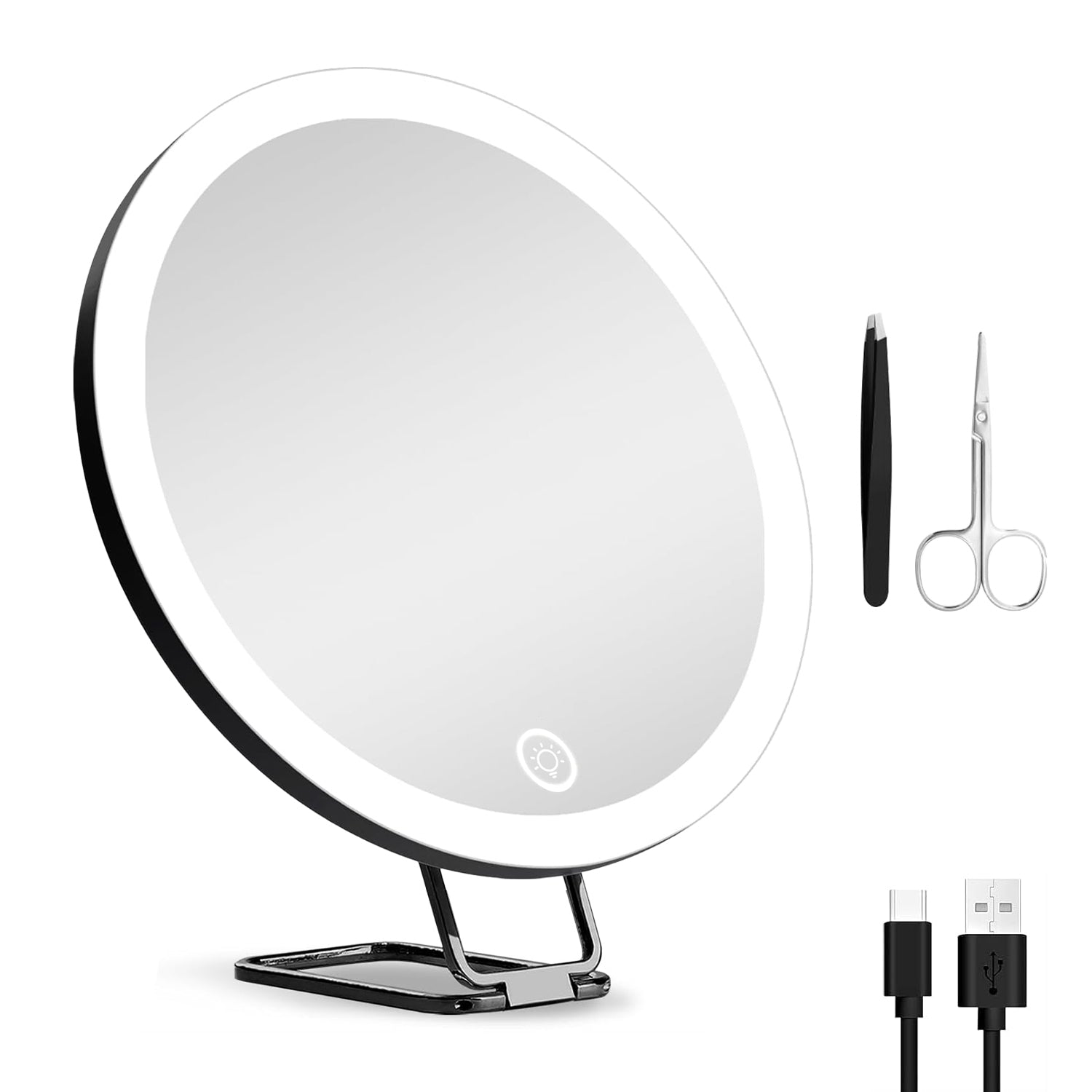 Premium 30X LED Magnifying Mirror with Lights & Travel Kit