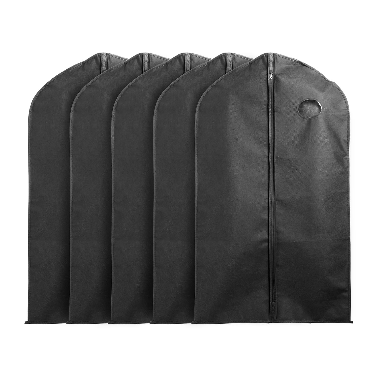 5Pcs Garment Bags 39in Hanging Suit Cover with Zipper Window