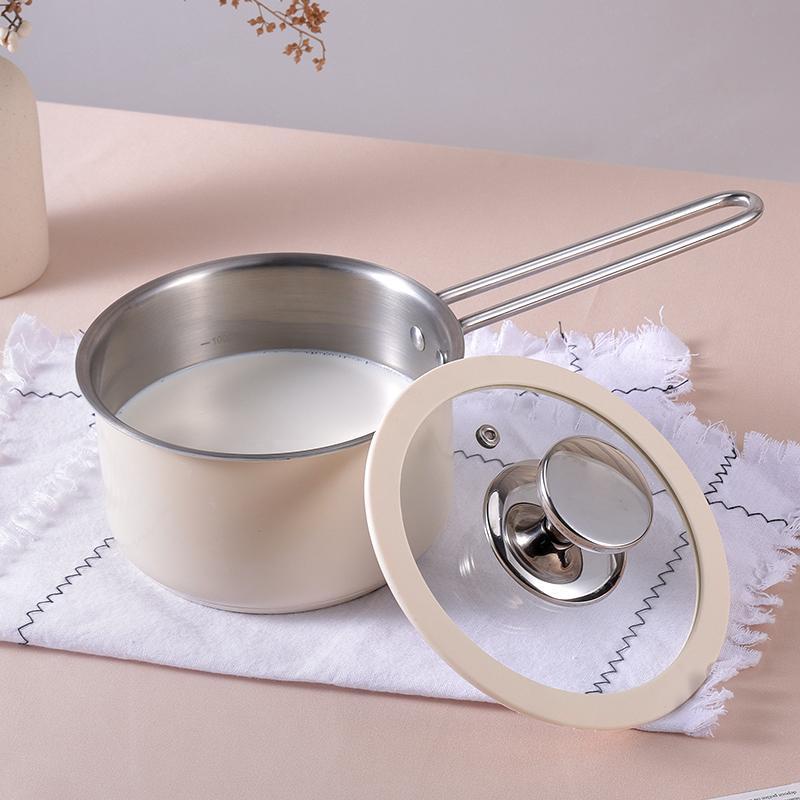 16cm 304 Stainless Steel Milk Pan with Lid