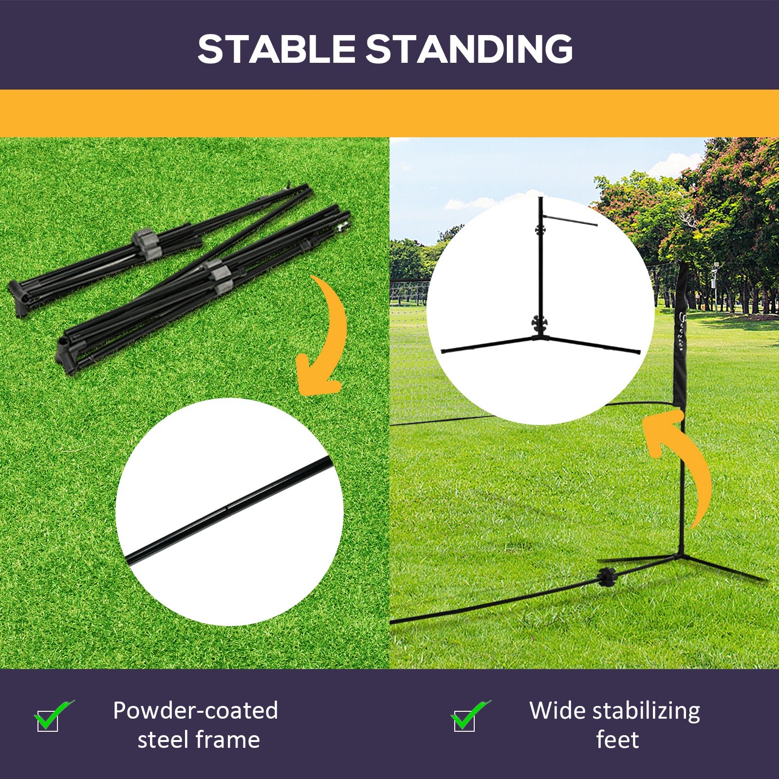 All-in-One Portable Net Set Adjustable for Multi-Sport Outdoor Play