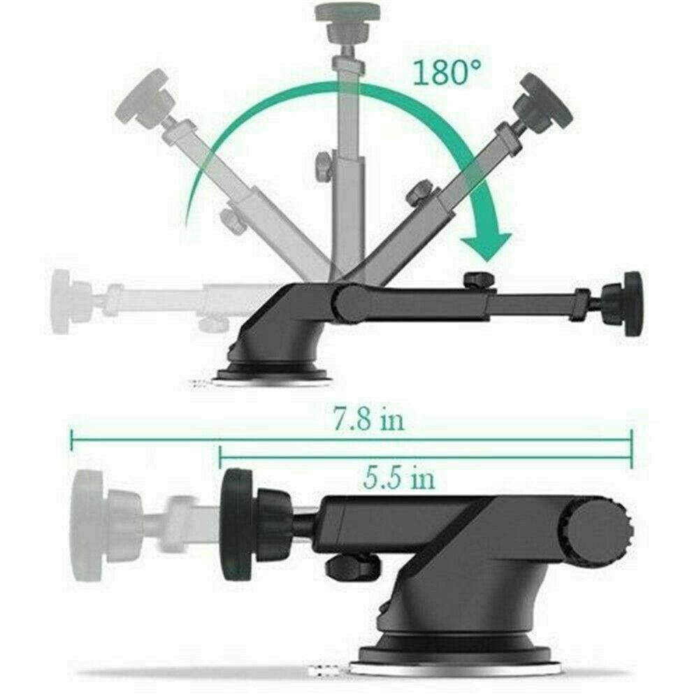 Car Phone Holder Strong Suction Cup Adjustable Dashboard Mount