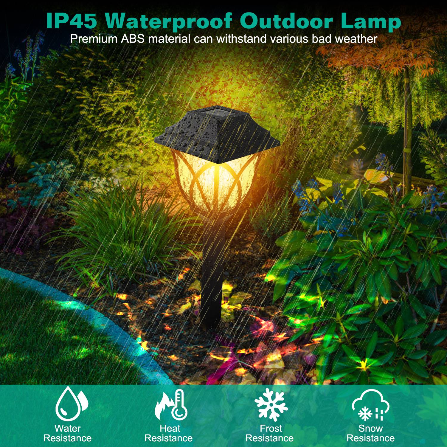 Elegant Solar Garden Stake Lights Waterproof Pathway Decor Glow