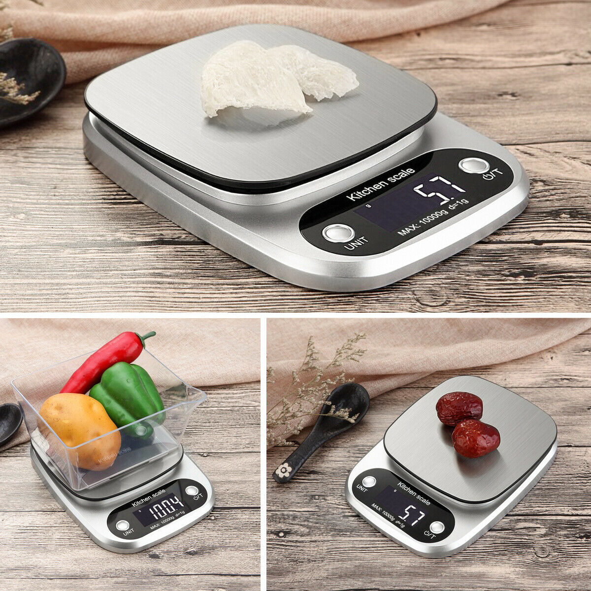 Digital Kitchen Food Diet Scale with Stainless Steel