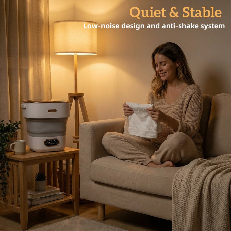 Mini Portable Laundry Washer Foldable Compact Washing Machine