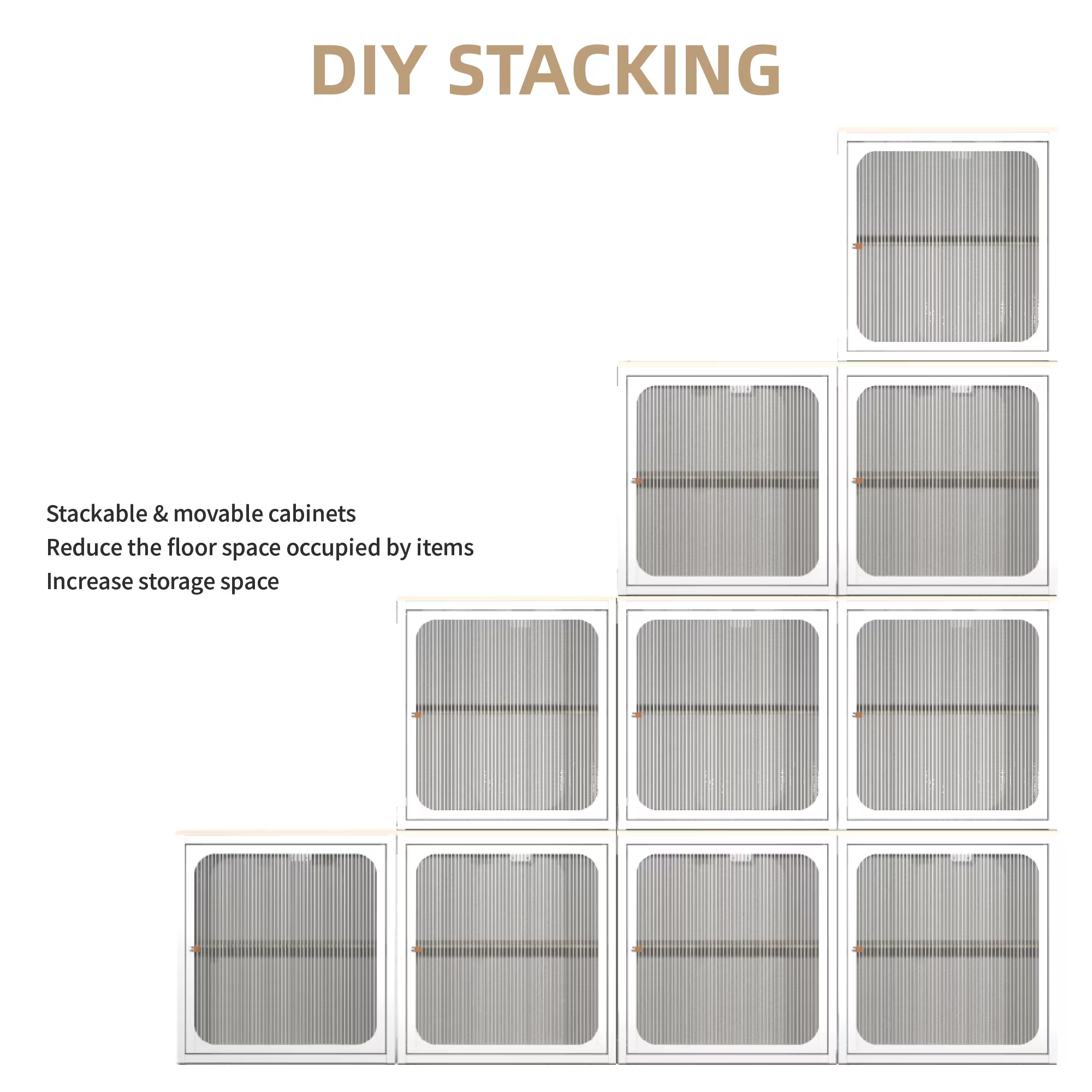 Heavy Duty Foldable Storage Cabinet with Door Steel-Wood Build