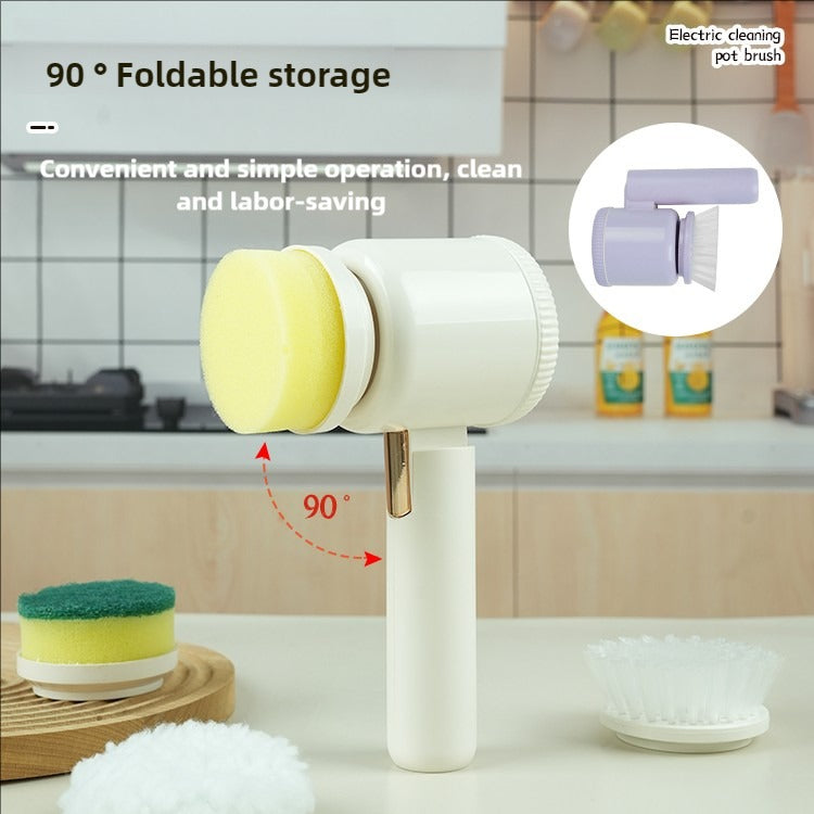 Electric Cleaning Brush with Multiple Brush Heads for Deep Cleaning