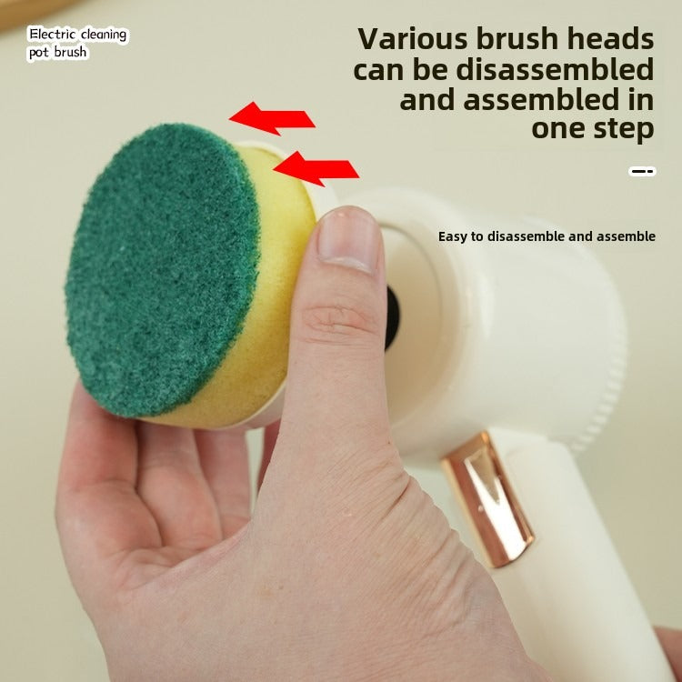Electric Cleaning Brush with Multiple Brush Heads for Deep Cleaning