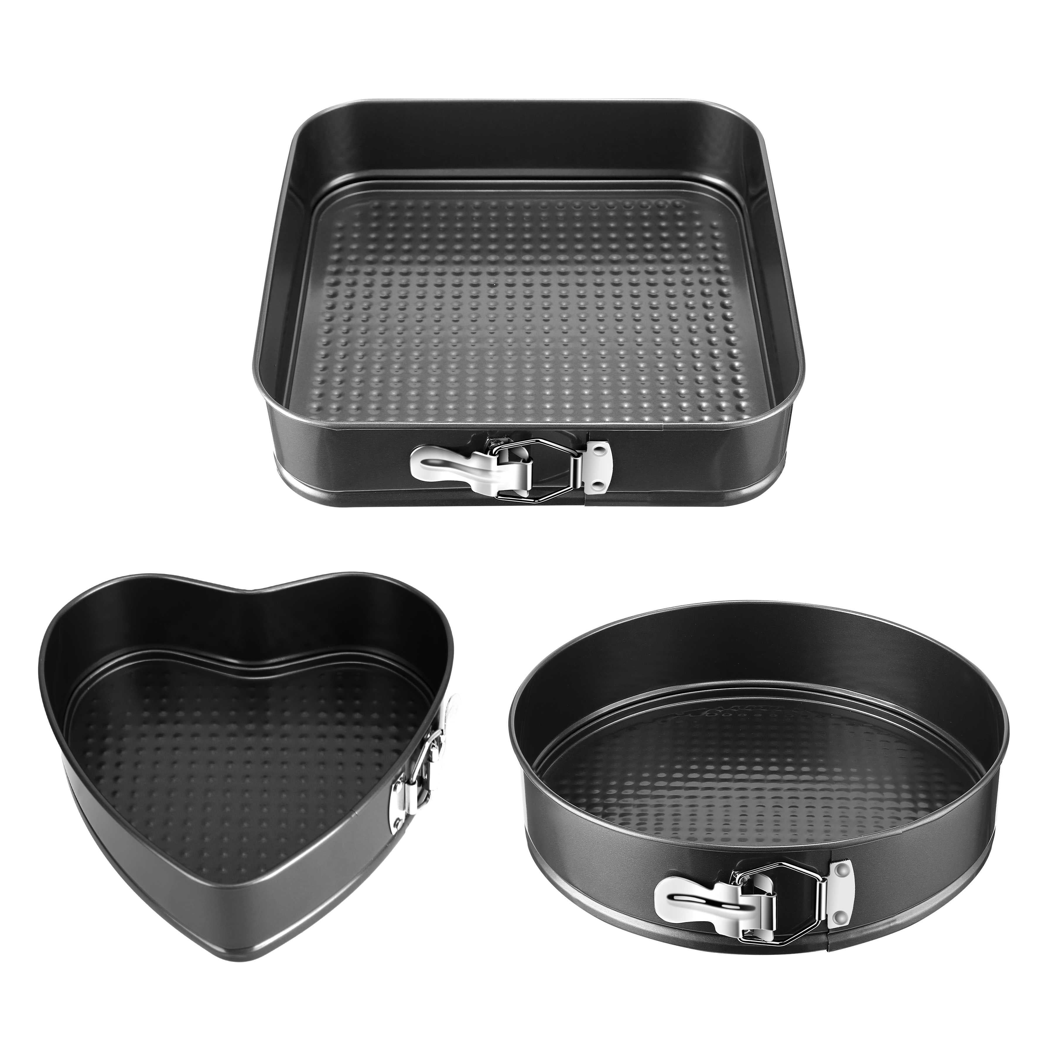 3 Piece Nonstick Springform Cake Pan Set
