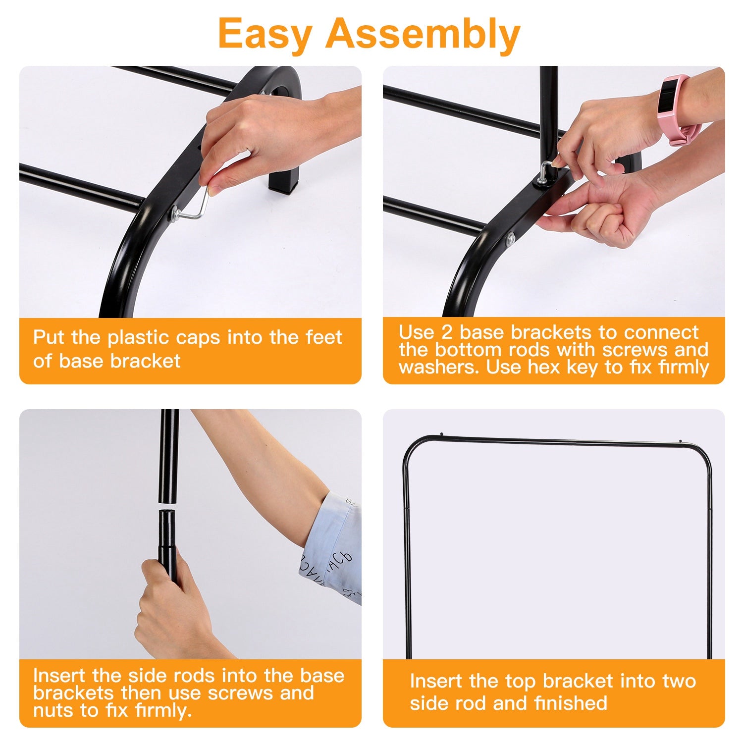 Heavy Duty Garment Rack with Shelf Freestanding Clothes Organizer