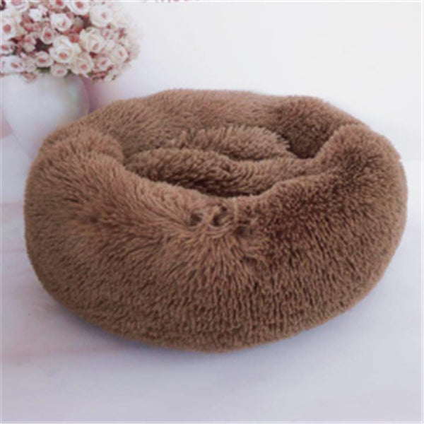 Luxury Round Plush Pet Bed Warm Cozy Nest Pad for Cats Dogs