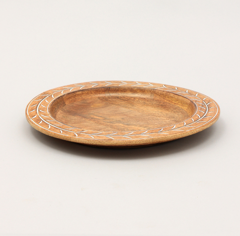 Handcrafted 13-Inch Wooden Charger Plate – Rustic Dining Decor