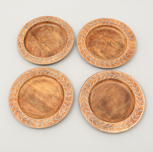 Handcrafted 13-Inch Wooden Charger Plate – Rustic Dining Decor