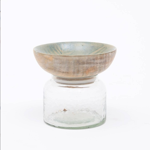 350ML Glass Storage Jar with Wooden Lid