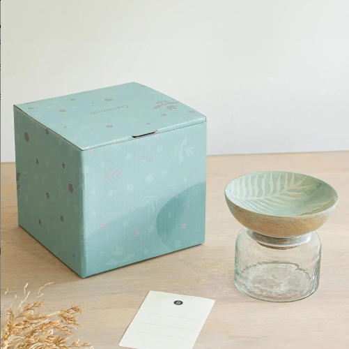 350ML Glass Storage Jar with Wooden Lid