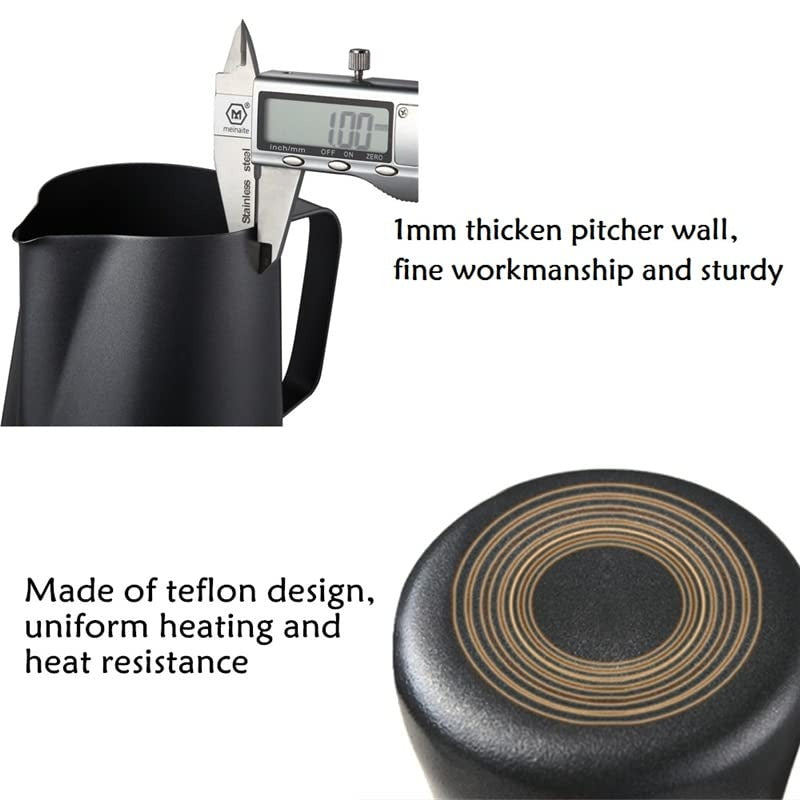 Stainless Steel Milk Frothing Jug 350ml Matte Finish