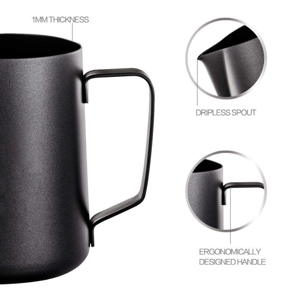 Stainless Steel Milk Frothing Jug 350ml Matte Finish