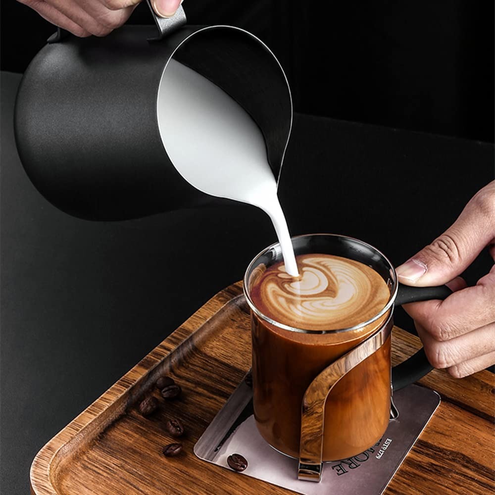 Stainless Steel Milk Frothing Jug 350ml Matte Finish