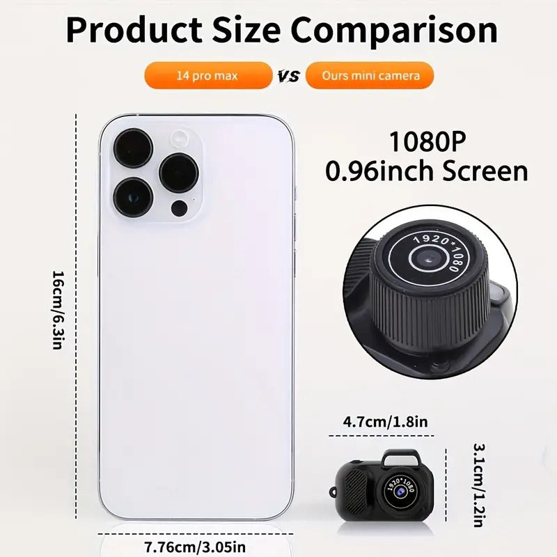 Key Chain Mini Camera 1080P Pocket Recorder with 32GB Card