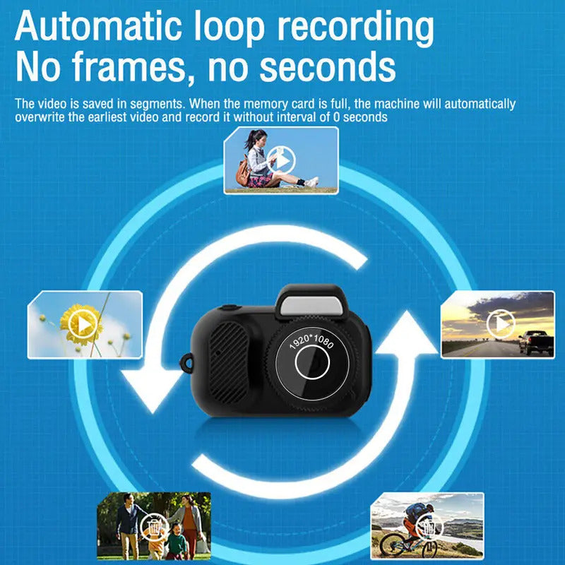 Key Chain Mini Camera 1080P Pocket Recorder with 32GB Card