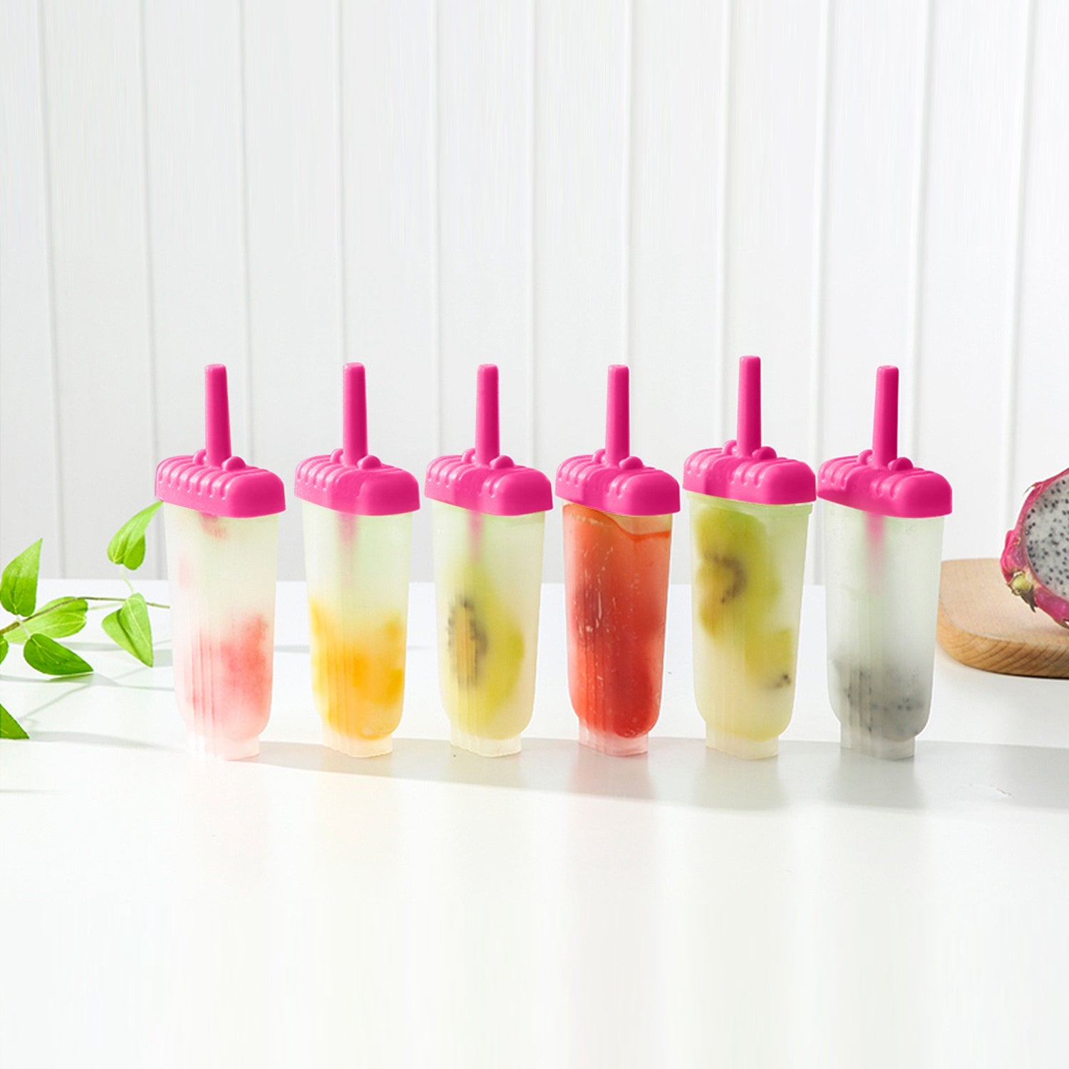 6 Cavity Reusable Popsicle Molds Ice Cream Maker