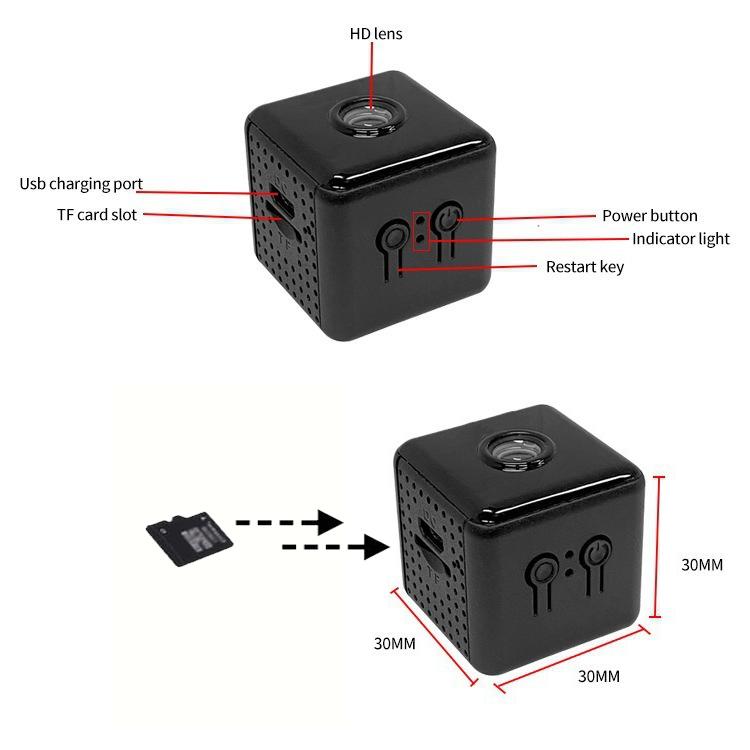 Modern Tech Cube Smart Home Camera Mini HD Security Cam