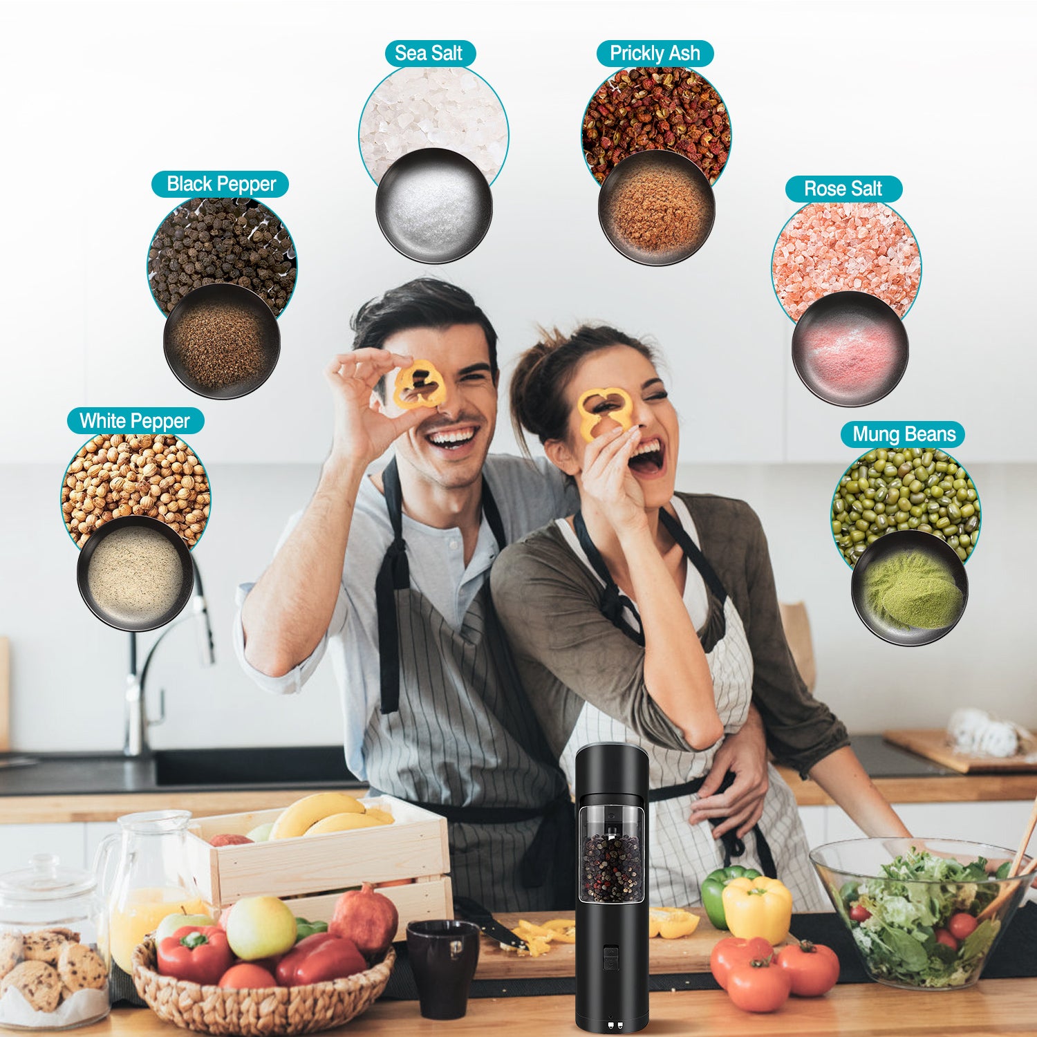 Automatic Electric Salt and Pepper Grinder
