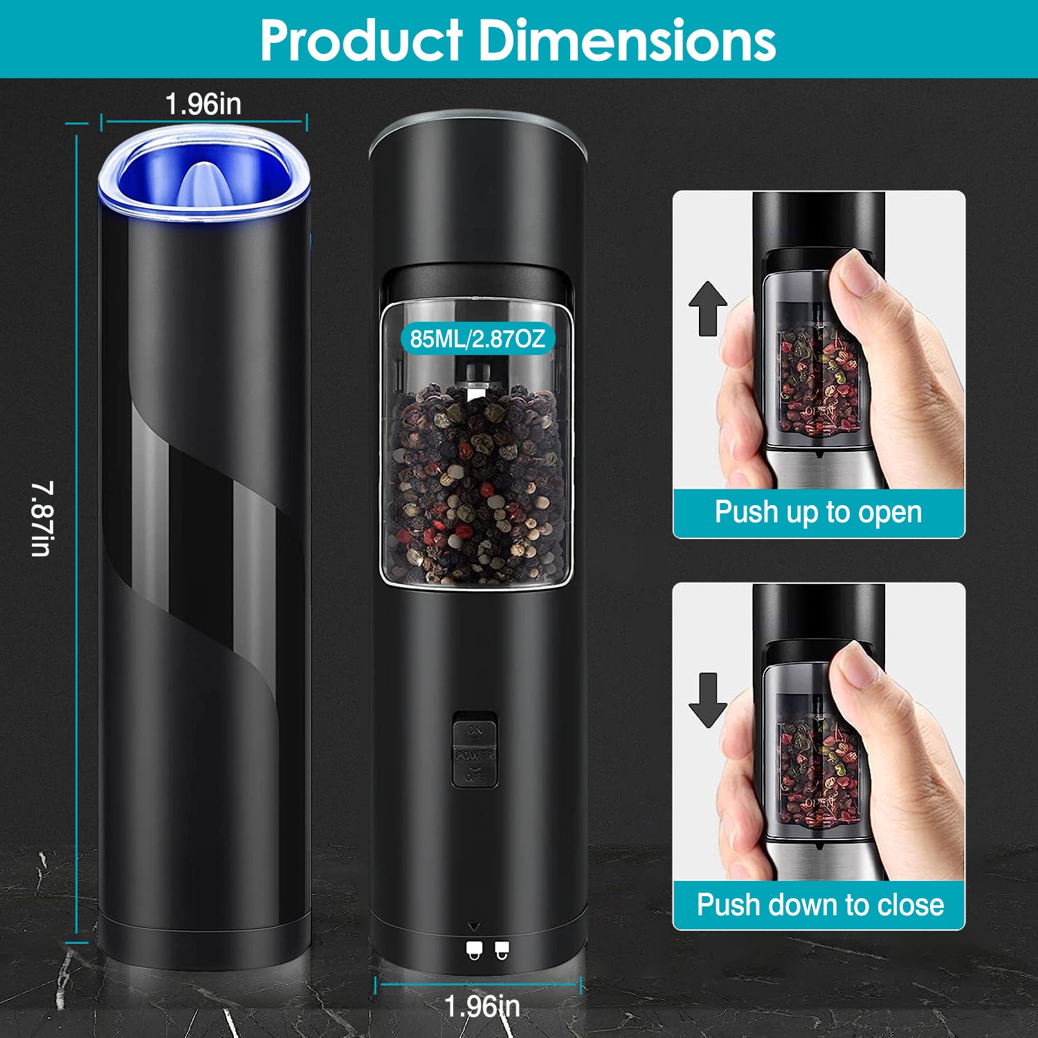 Automatic Electric Salt and Pepper Grinder