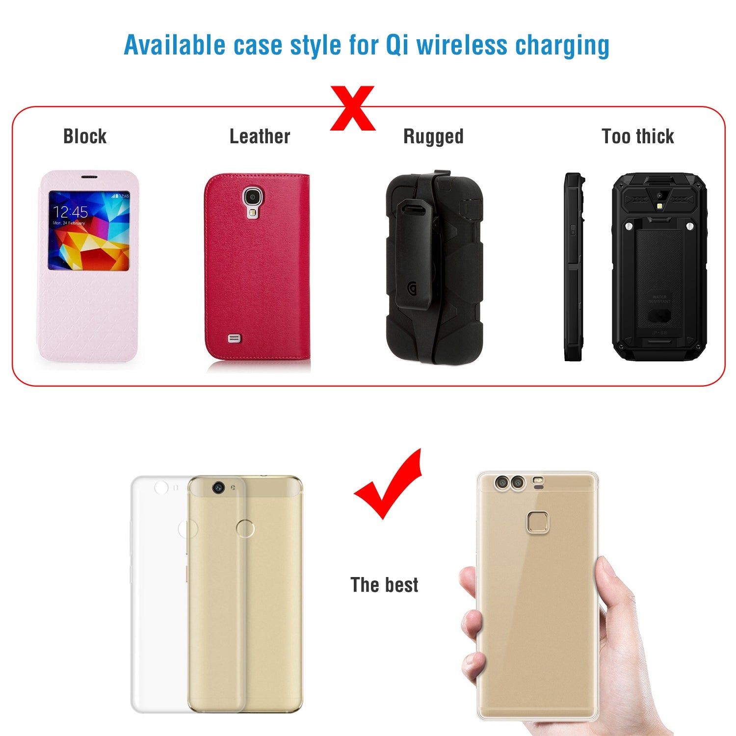 Magnetic Qi Wireless Car Charger Fast Charging Phone Mount