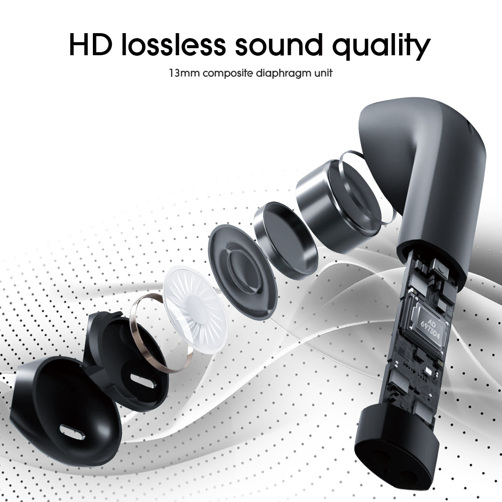 Wireless Bluetooth Headset Mini In-Ear Noise Cancelling Sports