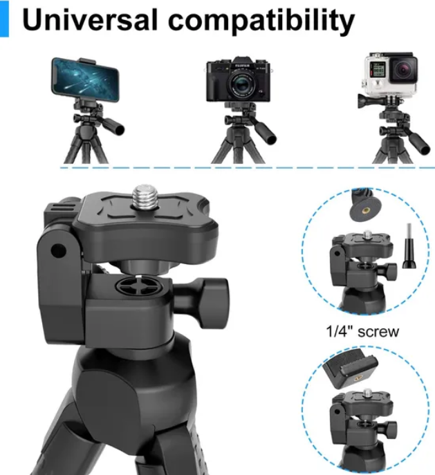 Flexible Phone Tripod Stand with Remote Adjustable Camera Mount