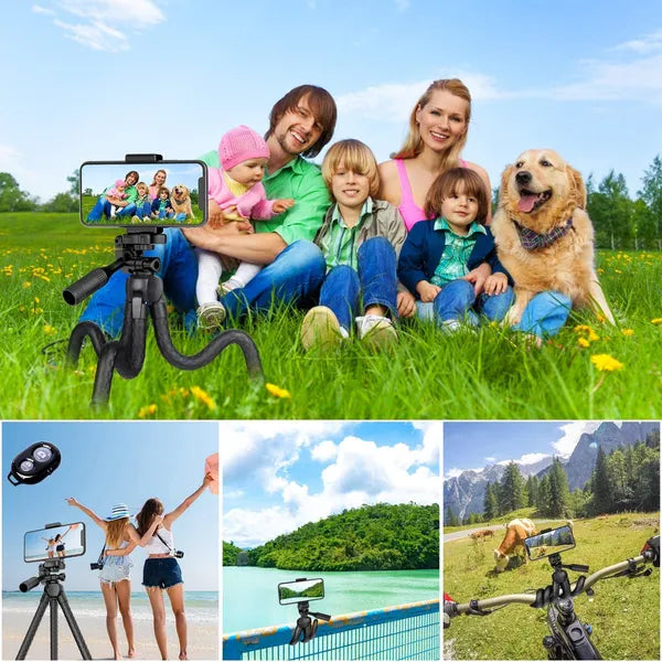 Flexible Phone Tripod Stand with Remote Adjustable Camera Mount