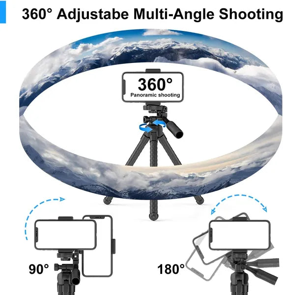 Flexible Phone Tripod Stand with Remote Adjustable Camera Mount