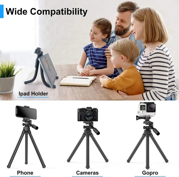 Flexible Phone Tripod Stand with Remote Adjustable Camera Mount
