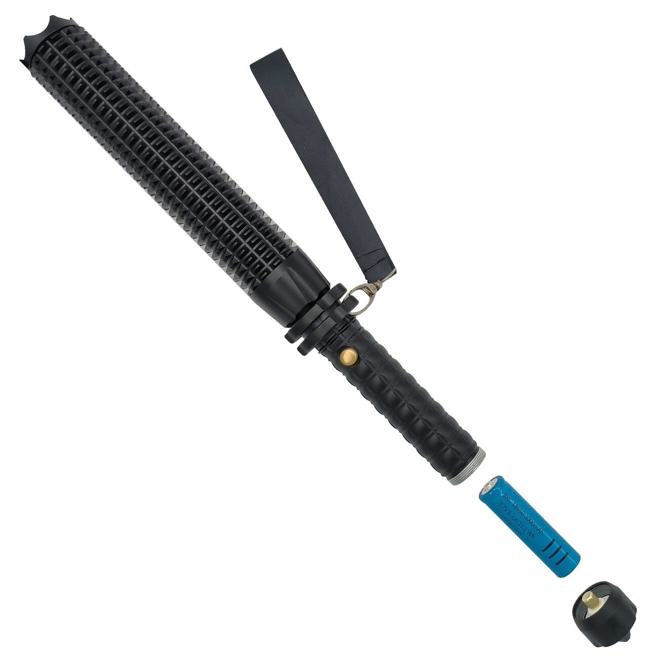 Heavy Duty Zoom Flashlight Emergency Hammer Rechargeable Torch