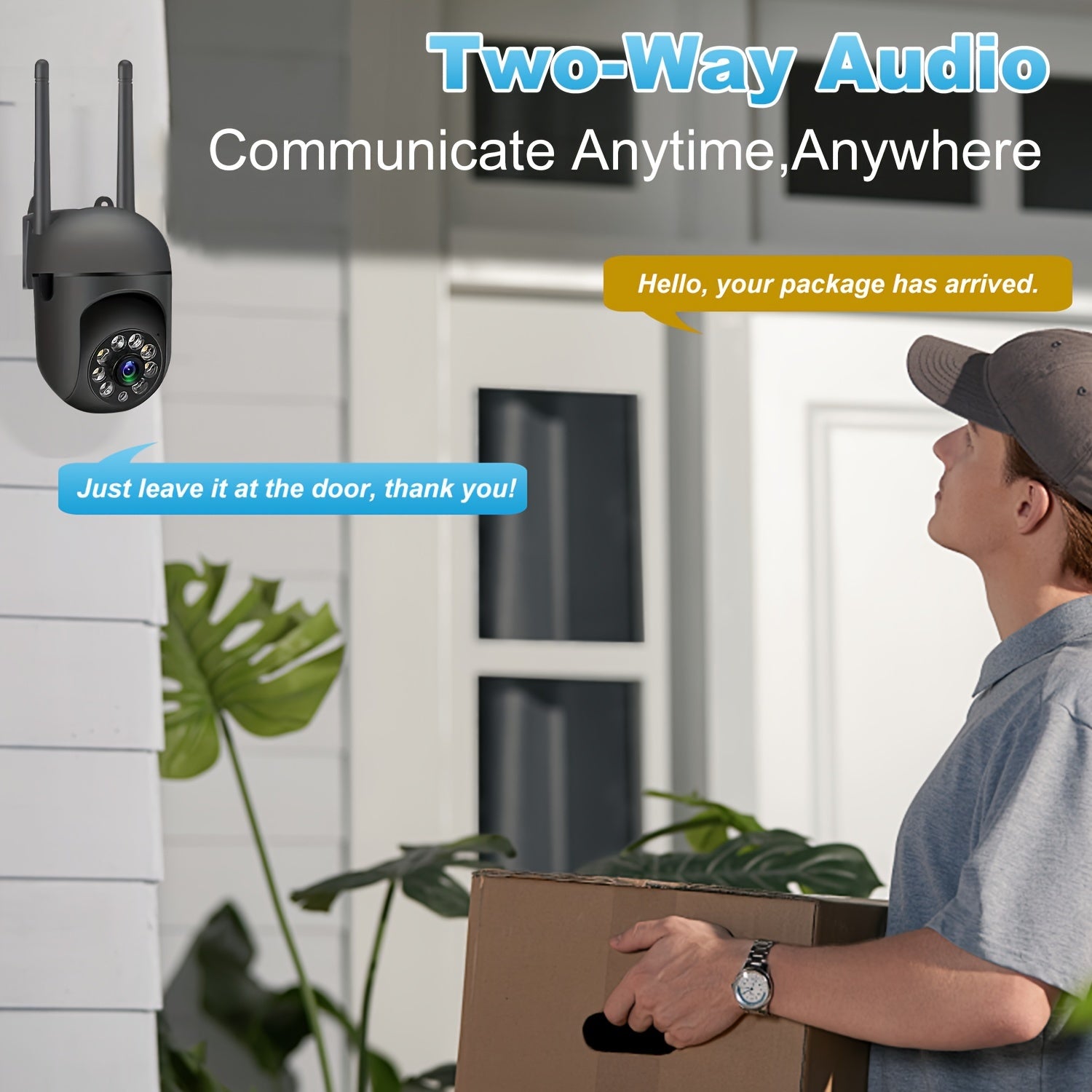 360 Wireless Outdoor Camera WiFi Night Vision HD 1080P