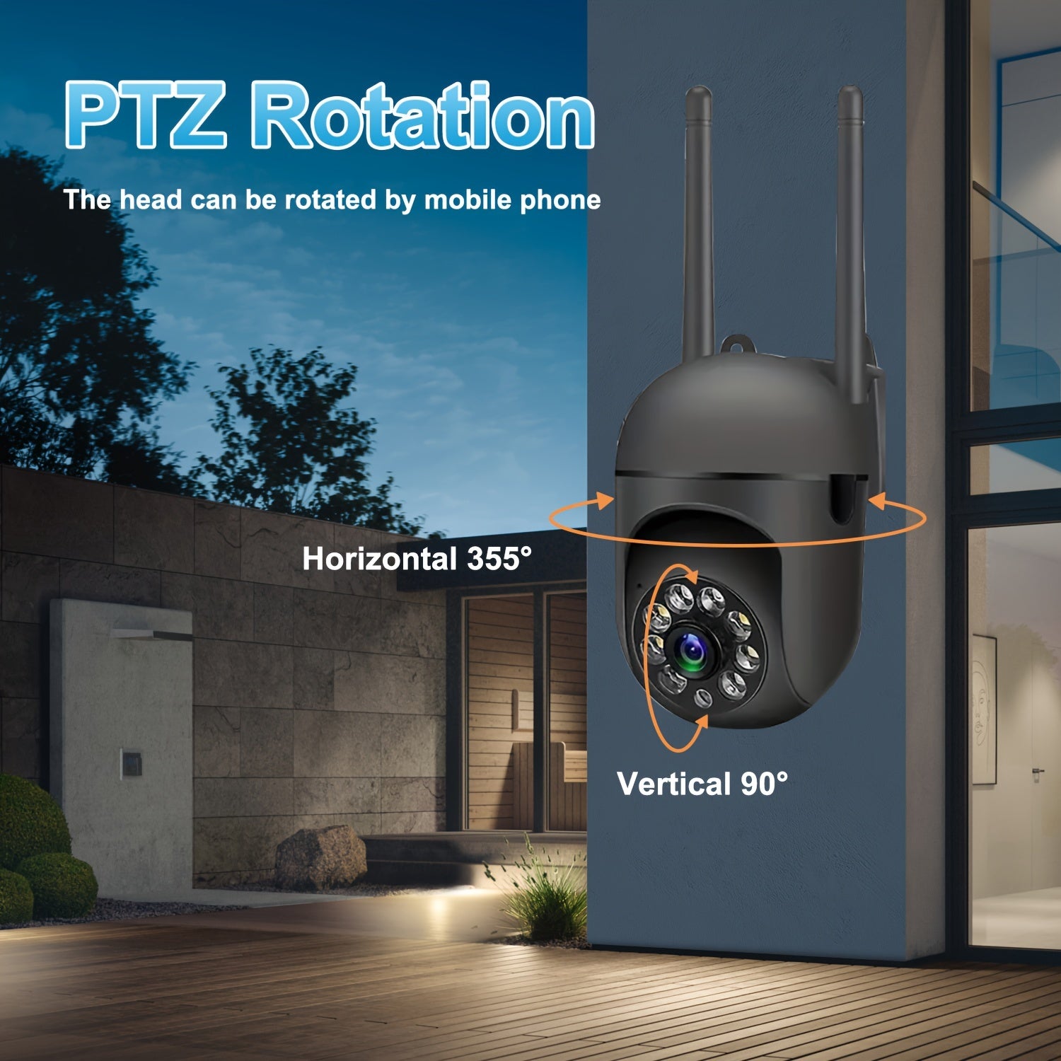 360 Wireless Outdoor Camera WiFi Night Vision HD 1080P