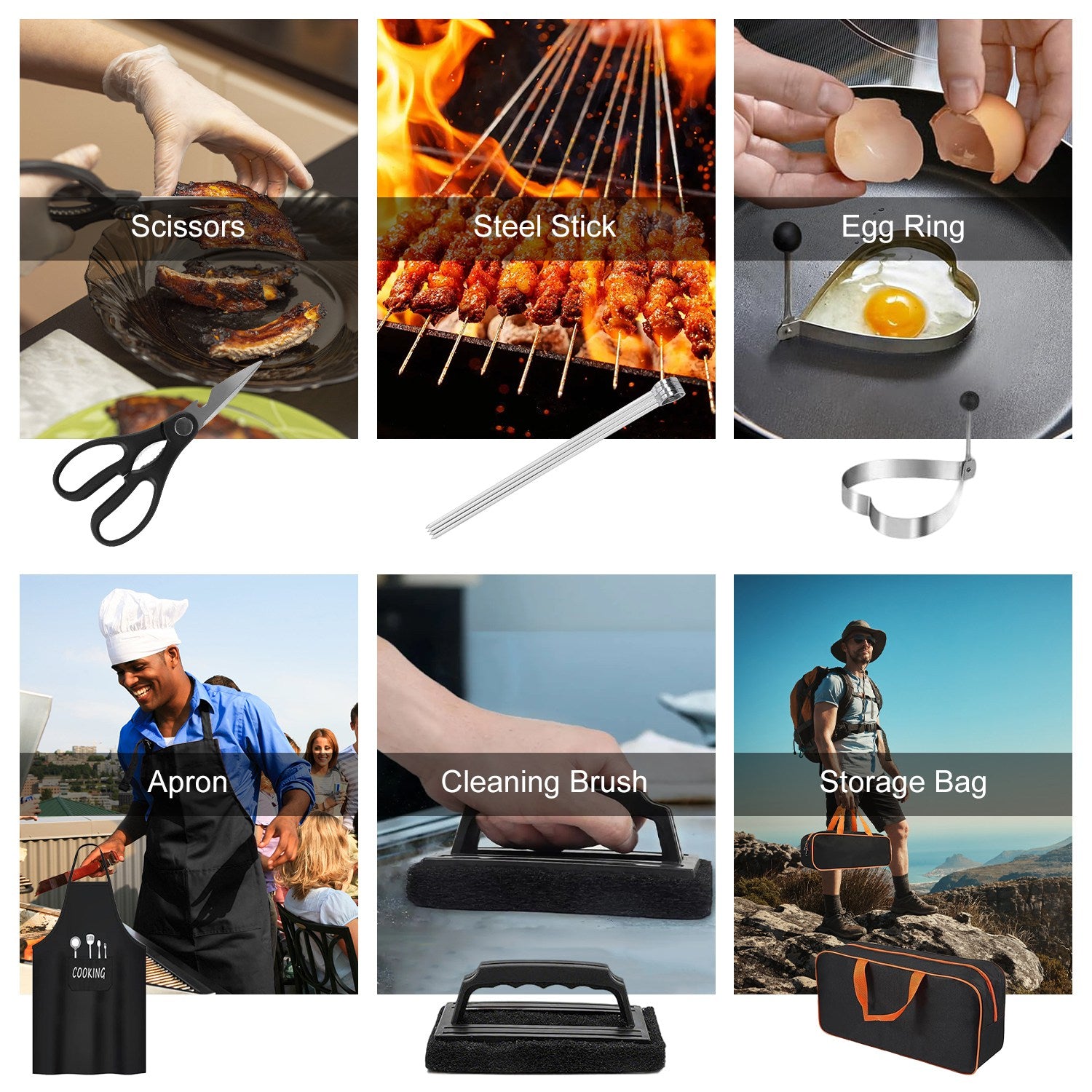 31PCS Griddle Accessories Kit Complete BBQ Grill Tool Set