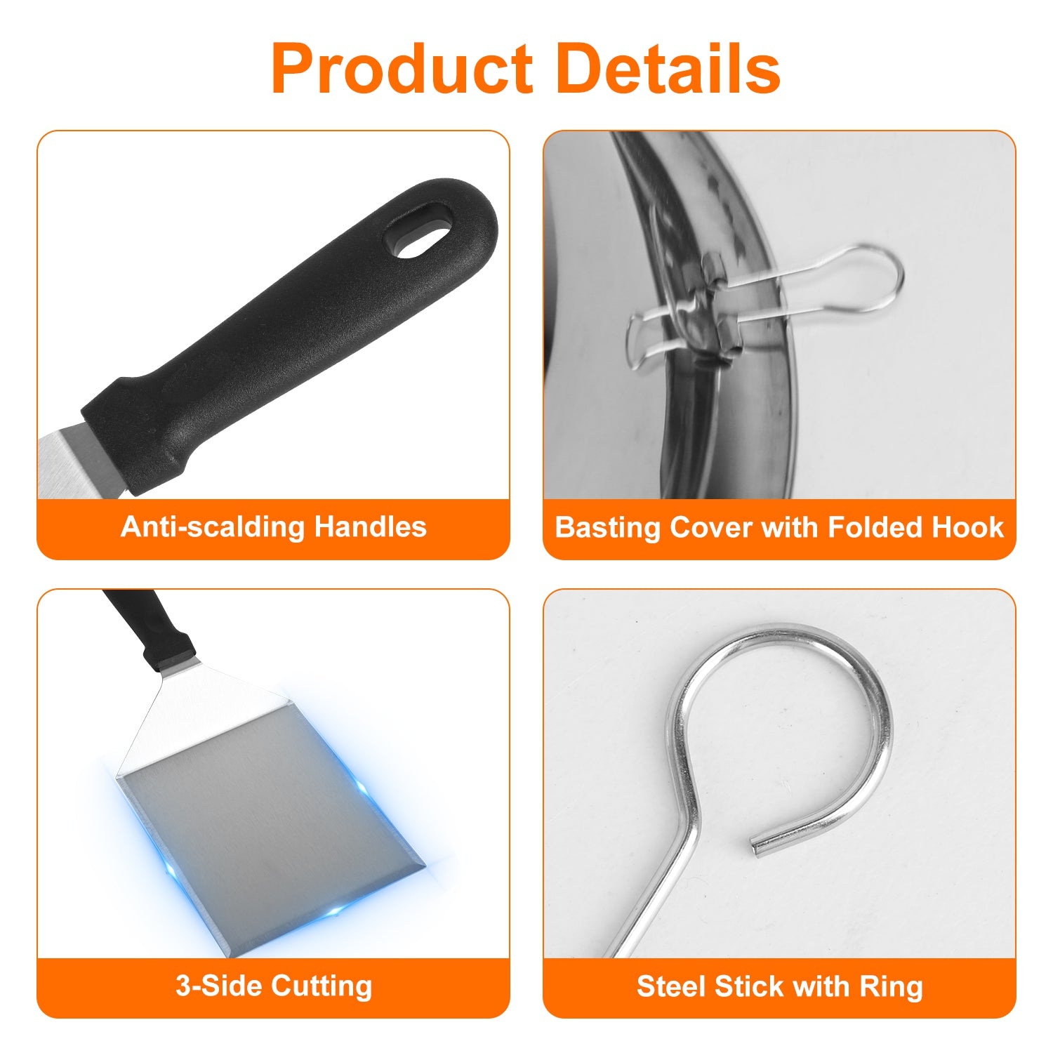 31PCS Griddle Accessories Kit Complete BBQ Grill Tool Set
