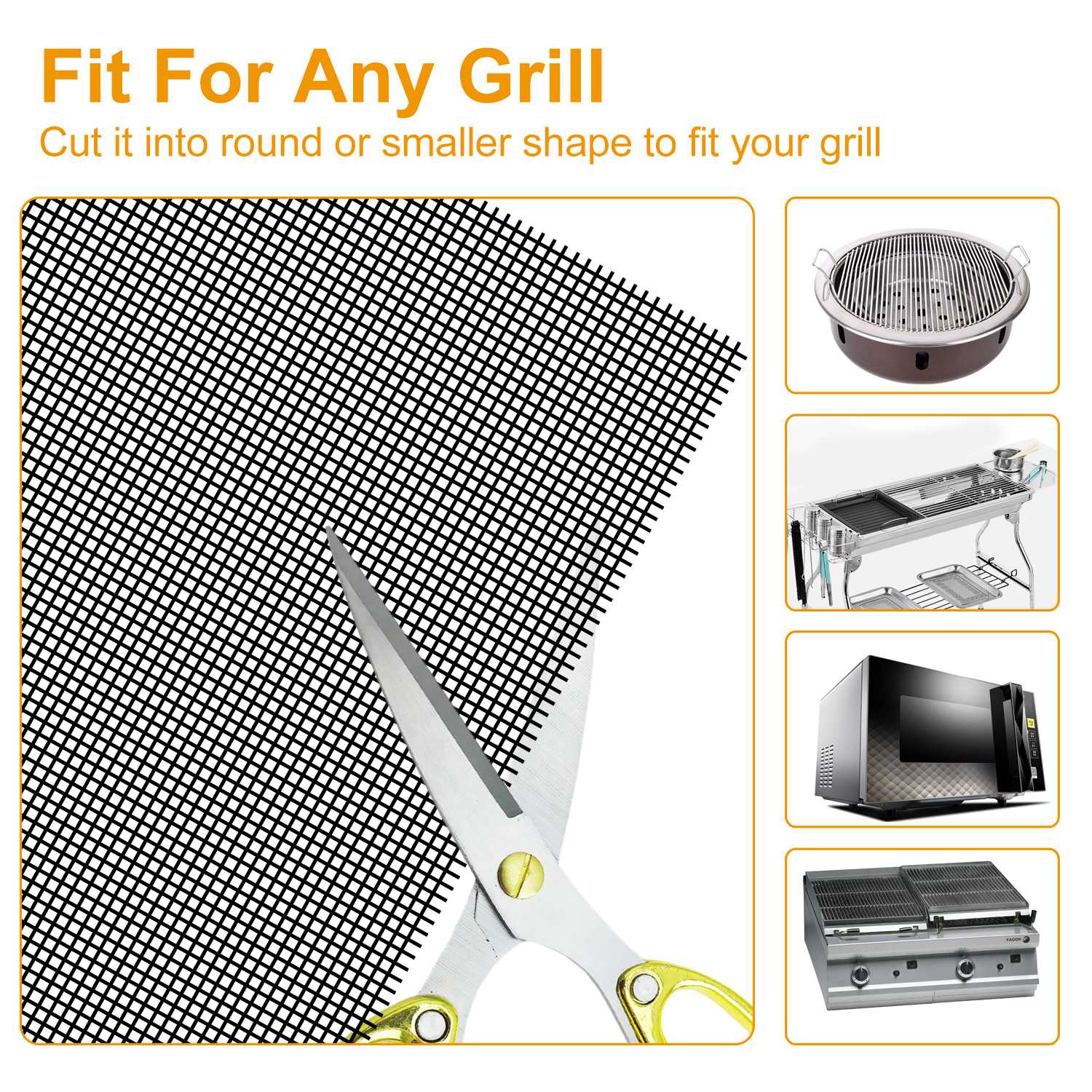 Non Stick Reusable Grill Mat for BBQ and Oven
