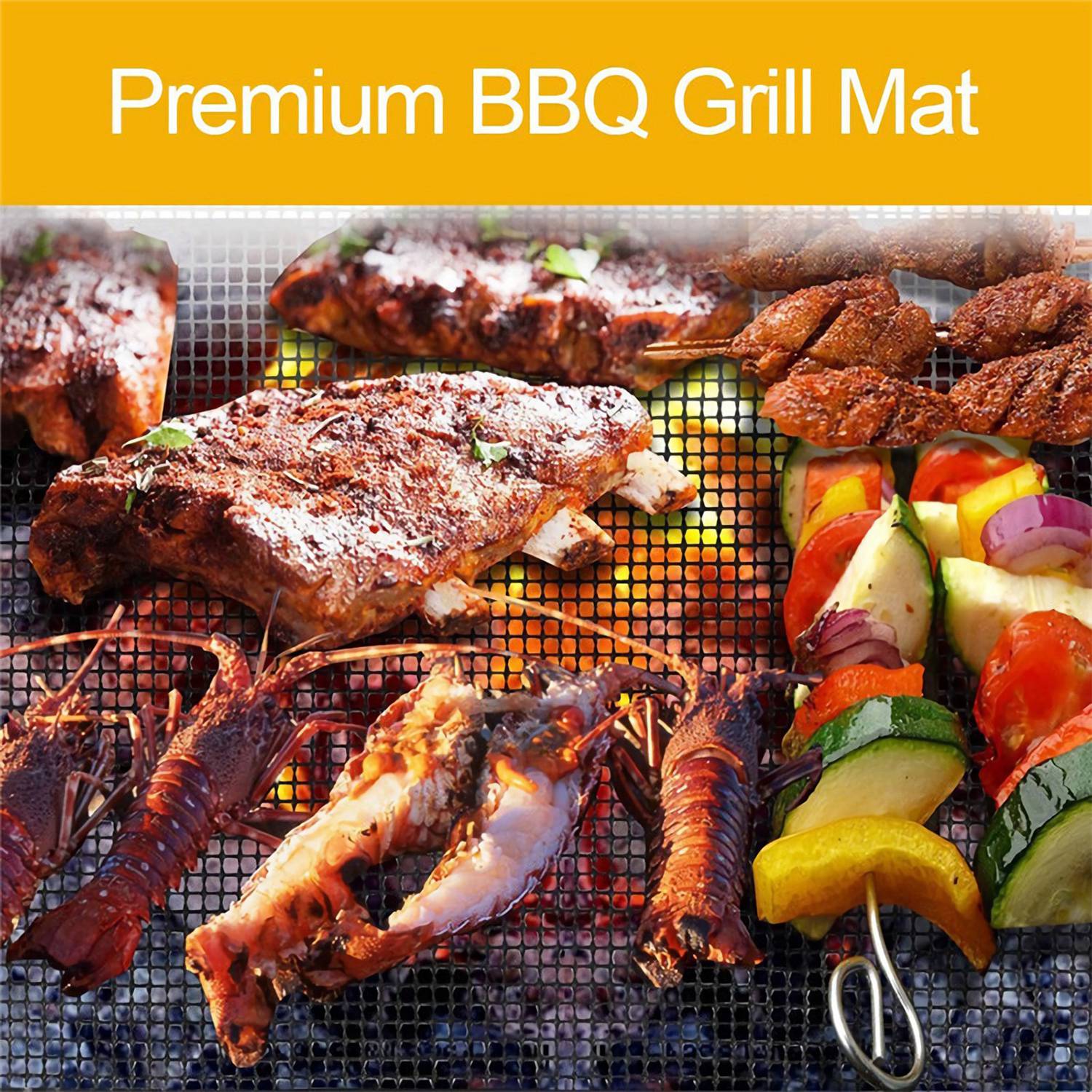 Non Stick Reusable Grill Mat for BBQ and Oven