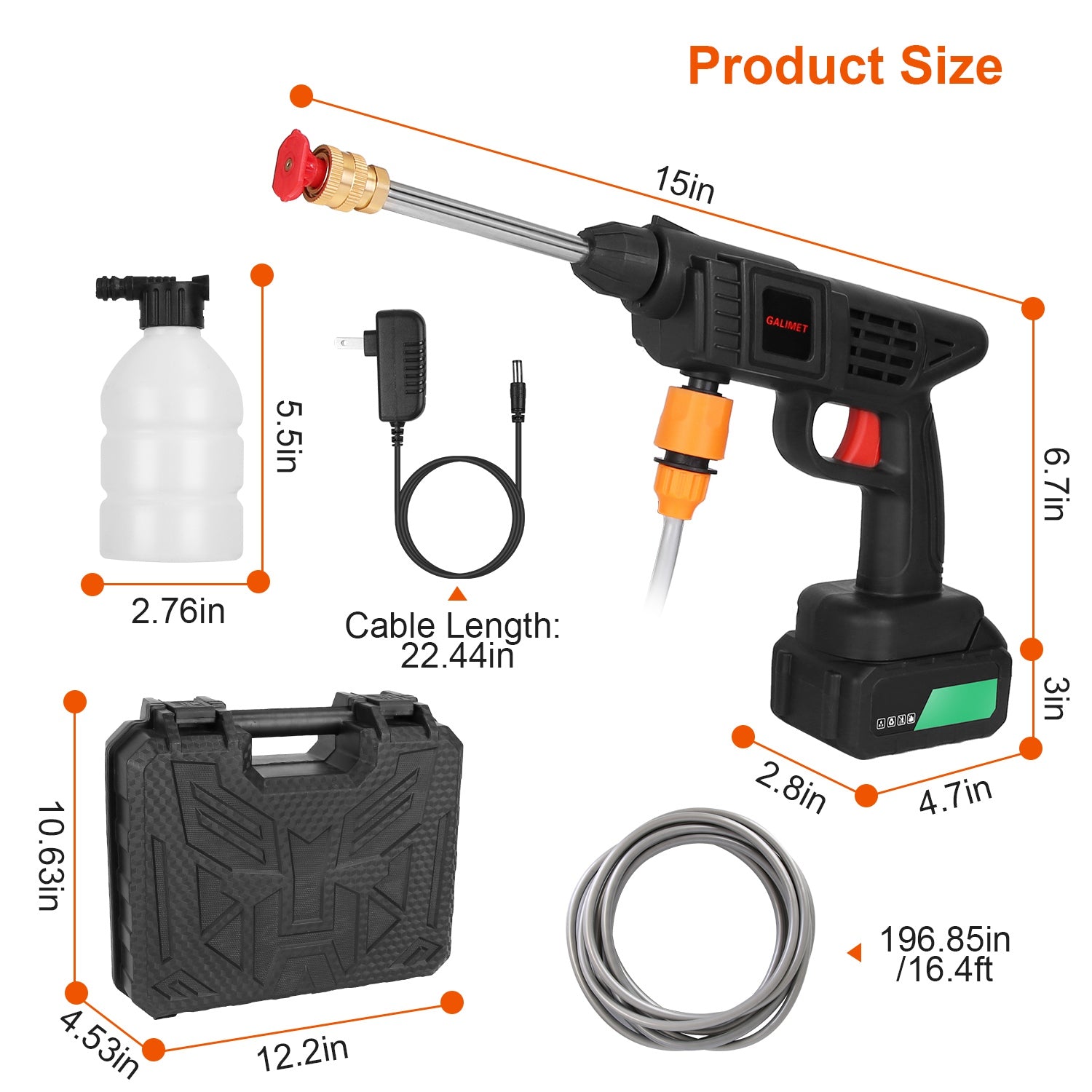 Cordless Pressure Washer Portable High Power Car Cleaner 48V