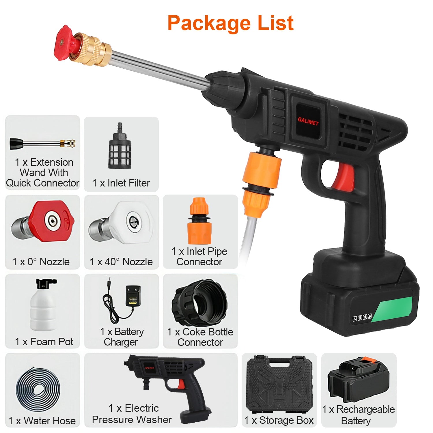 Cordless Pressure Washer Portable High Power Car Cleaner 48V