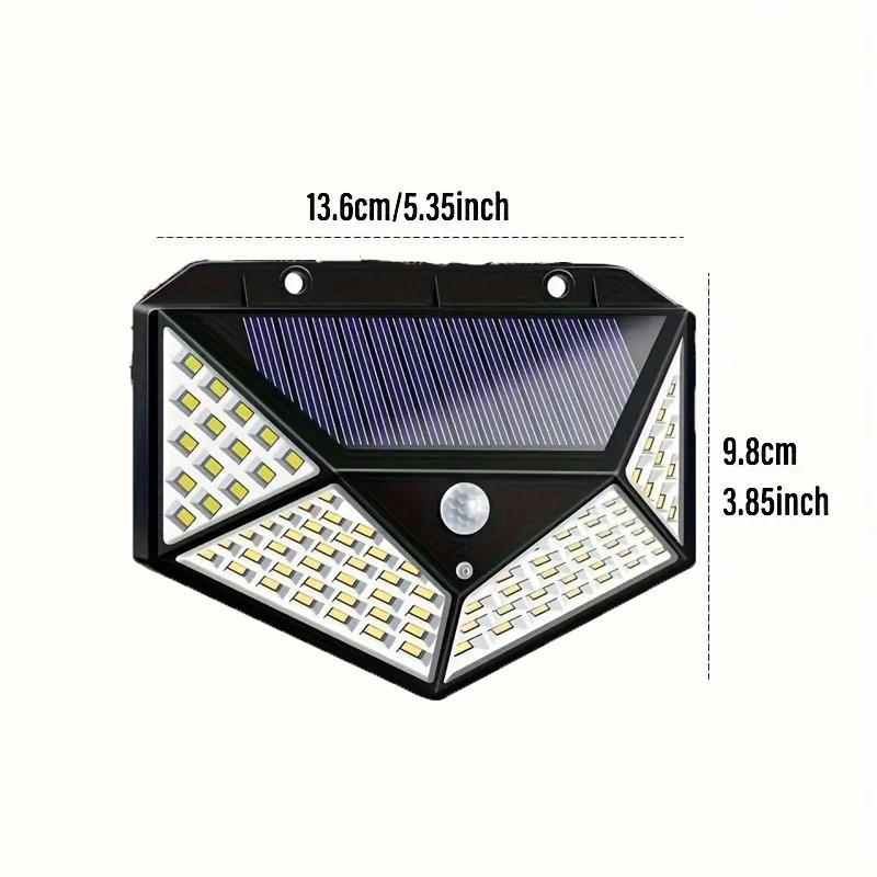 2-Pack 100 LED Solar Lights Outdoor Waterproof Garden Lighting Set