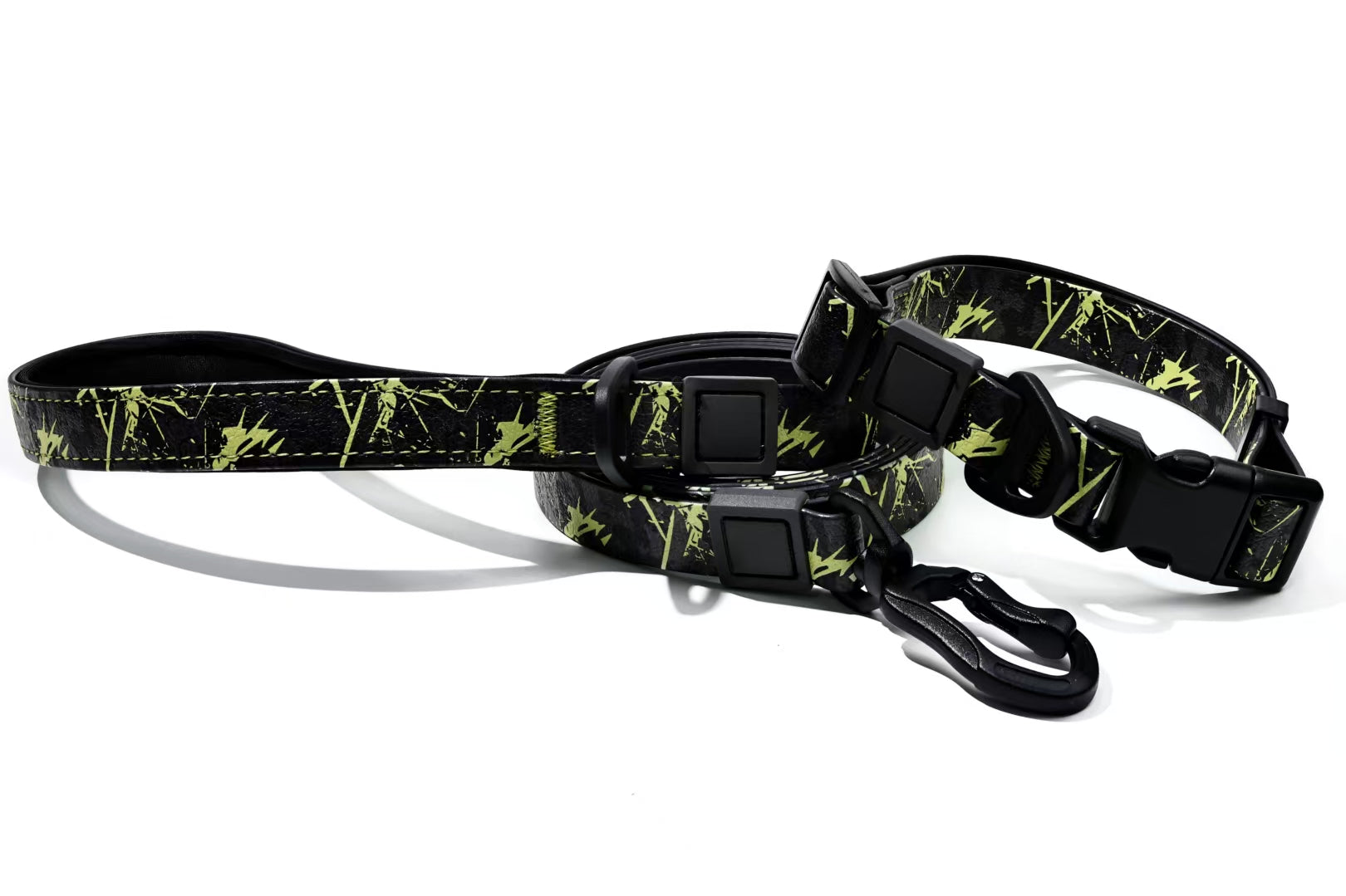 UV Printed Camouflage Embossed Pet Leash Set for Outdoor Use