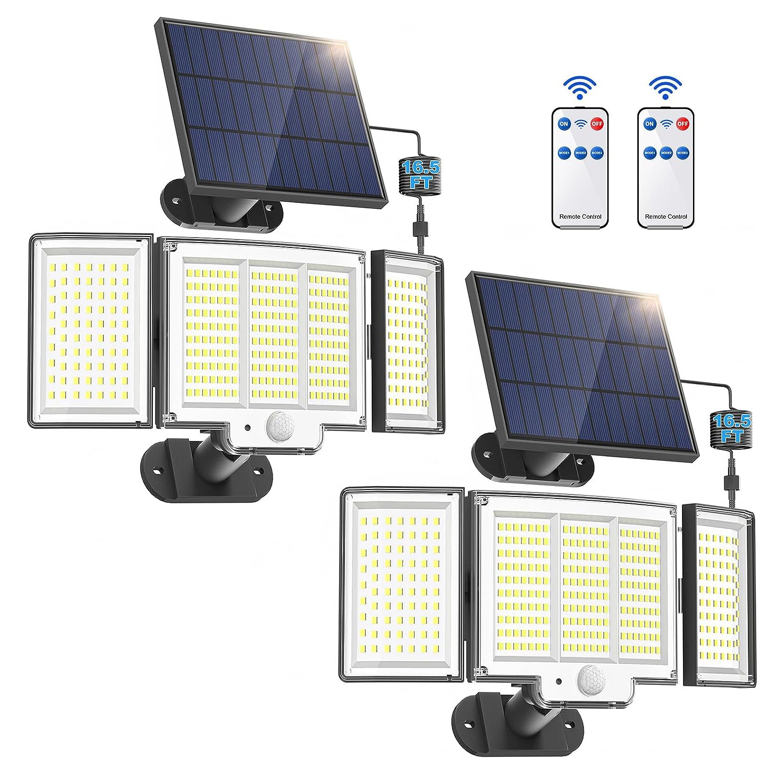 Ultra Bright Solar Motion Lights Outdoor 3-Head Waterproof LED